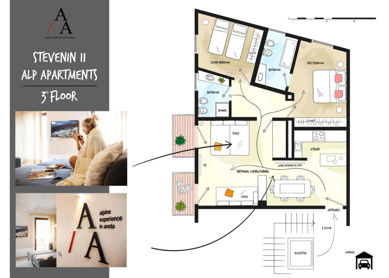 Alp Apartments Ski & Bike - Stevenin11 Аоста Экстерьер фото